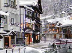 雪の銀山温泉 - 【山形】 銀山温泉 酒田屋